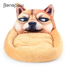 Benepaw 3D Сиба ину диван кровать собака Горячая моющийся плюшевый спальный дом собаки уютная мягкая кровать для питомца щенка подушки поставки