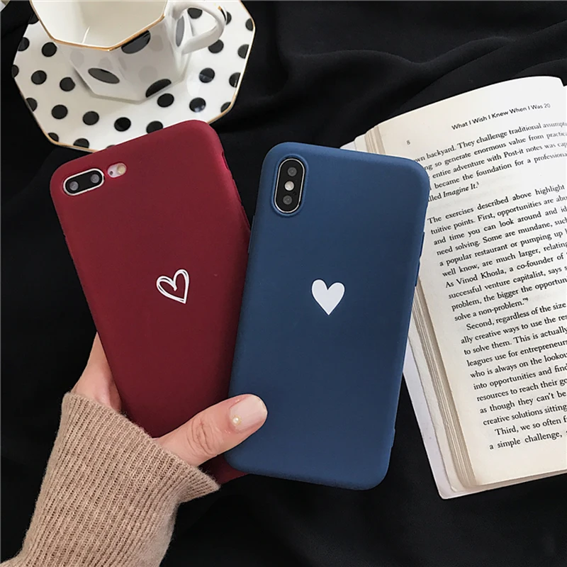 Lovebay Мягкий силиконовый чехол для телефона для пары Apple Iphone 11 Pro Max 8 7 6 6S Plus 5 5S SE XS Max XR X Love Heart TPU задняя крышка