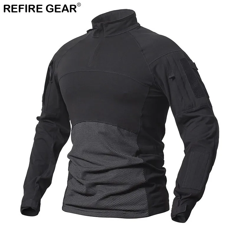 Мужская футболка с длинным рукавом Refire Gear камуфляжная тактическая в стиле