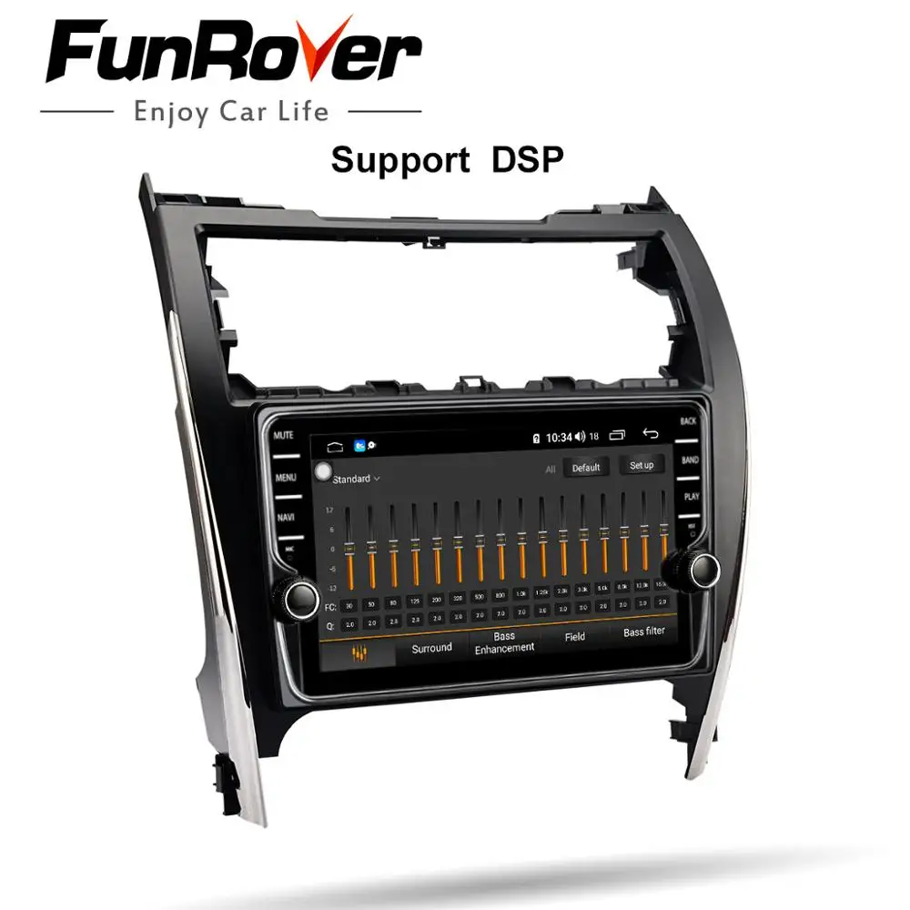 Flash Deal Funrover 8 core android 9.0 car dvd multimedia for Toyota Camry 50 2012 2013 2014 radio gps navigation system navi stereo DSP BT 4