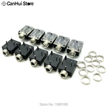 10 шт. 5 Pin 3,5 мм стерео аудио разъем PCB панель крепление для наушников с гайкой PJ-324M Двухканальный аудио разъем