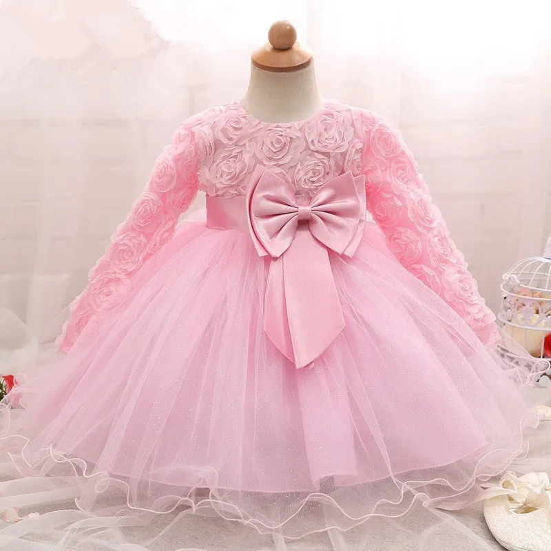 Baby Girl Dress 1 Years Baby Girls Birthday Dresses Infant Party Dress Girl Baptism Clothes Toddler Tutu Bebes Vestidos