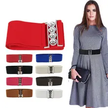 √ Женская мода Stretch Пряжка Пояс Пояс Широкий Эластичный Cinch Корсет Клубы Party Waistband Девушки √