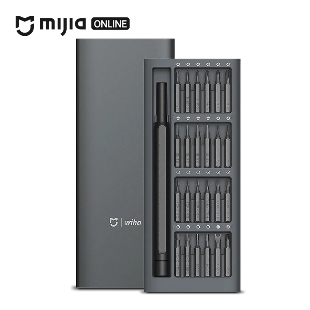 

Original Xiaomi Mijia Wiha Daily Use Kit 24 Precision Magnetic Bits Alluminum Box DIY Screw Driver for Smart Home