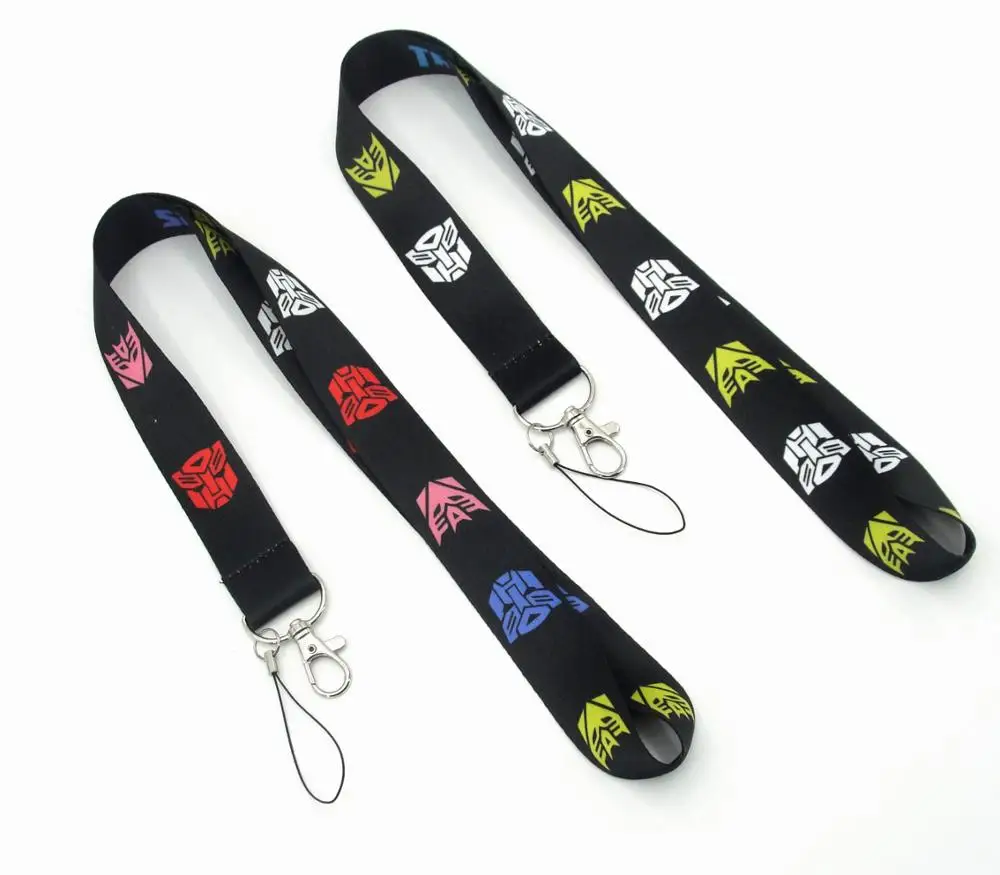 

100 PCS Transformer key lanyards id badge holder keychain straps for mobile phone W Free Shipping