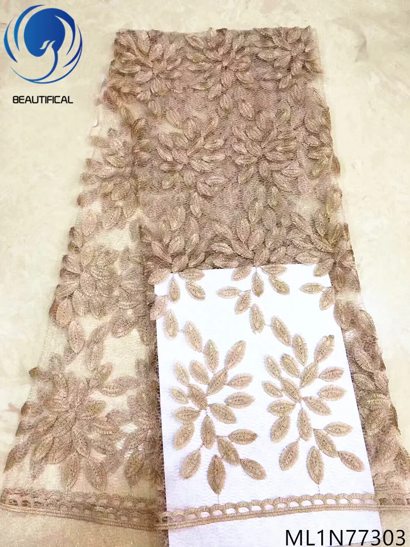 

BEAUTIFICAL african 2019 lace net cloth tulle mesh nigerian lace fabrics net lace fabrics 5 yards ML1N773
