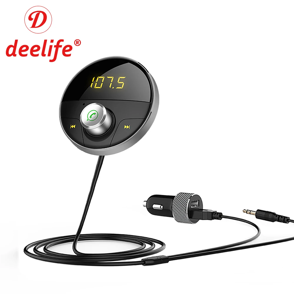 Deelife Bluetooth AUX Handsfree Car Kit Receiver Auto Hands Free