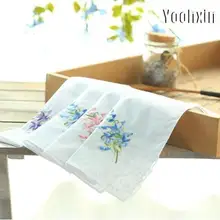 28*28 см горячий квадратный Женский вышитый носовой платок чайные полотенца для лица дети кружева Hanky свадебный подарок Высокая водопоглощение