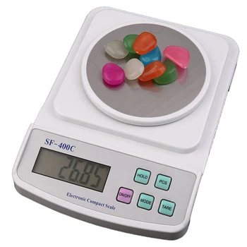 

FUNN-Electronic Digital LCD Scale 500g x 0.01g Precision Weighing Counting White