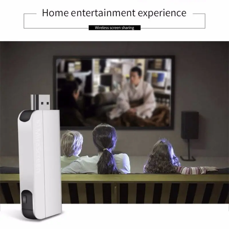 MiraScreen переносной Wifi tv Stick 1080P HD беспроводной HDMI донгл Дисплей приемник Белый Miracast Airplay Dlan для смартфона T