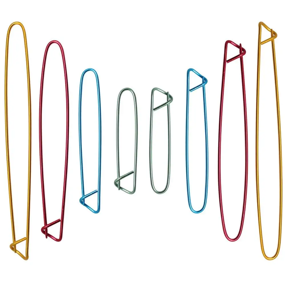 

8 Pieces Yarn Stitch Holder Set Knitting Needle Stitch Hooks 4 Sizes Random Colors