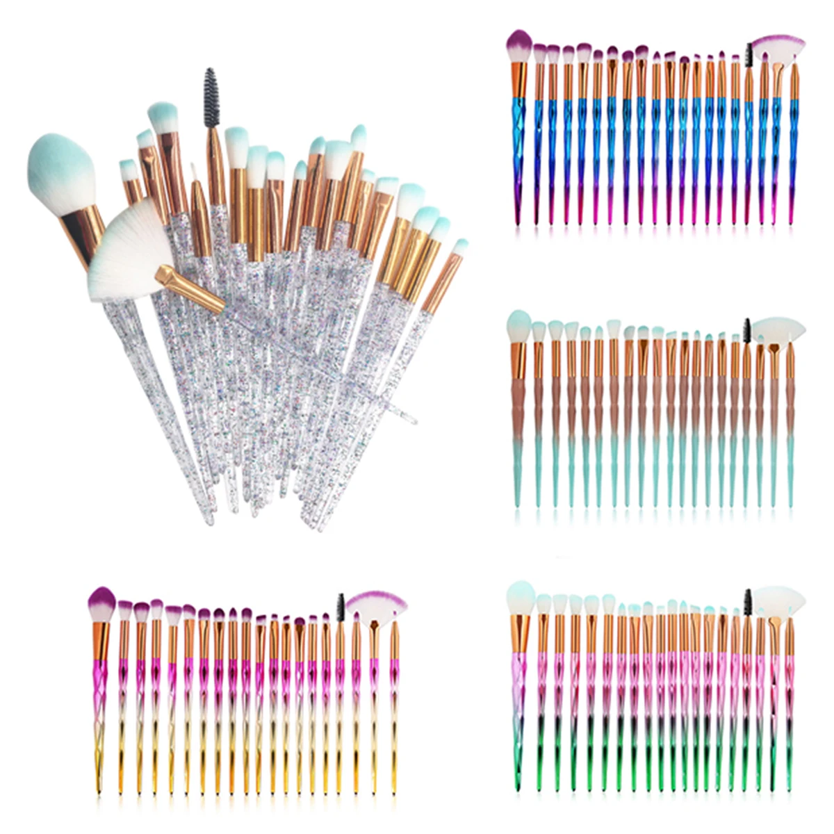 

20PCS Makeup different Brushes Set Eyelash Eye Shadow Blending Lip Brush Face Makeup Tools Kit Makeup beginner essentials