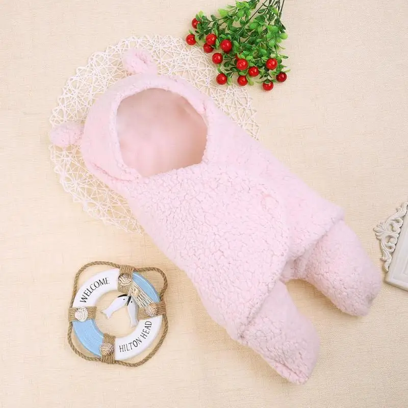Winter Warm Newborn Baby Blanket Infant Toddlers Thicken Fleece Swaddle
