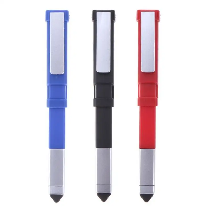 

4 in 1 Multifunction Mobile Phone Stand Holder Bracket Stylus Capacitor Touch Screen Pen Screwdriver Tool Ballpoint Canetas