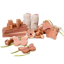 Mothproof набор деревянных блоков из кедра, деревянный блок из кедра, кольцо из дерева, круглый предмет, гардероб, натуральный чистый репеллент от насекомых