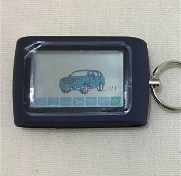 

D94 LCD Remote Control Key Fob Chain for Russian Two Way Car Burglar Alarm System Twage Starline D94