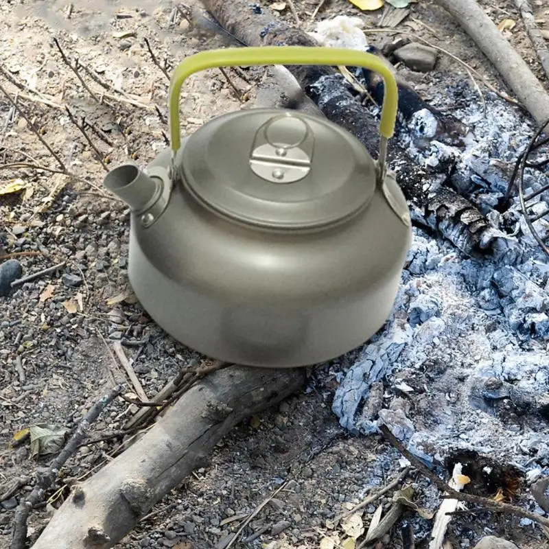 9 piezas acampar al aire libre senderismo Picnic tetera olla de té sartén de aluminio mosquetón de utensilios de cocina olla desastre al aire libre vajilla 7 * 81mm