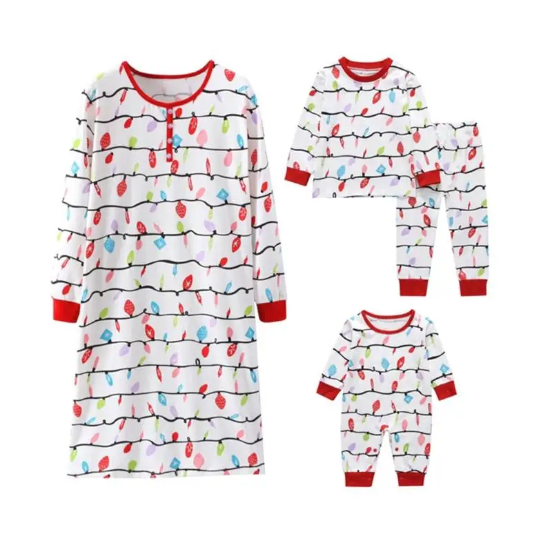 

Fashion Family Christmas Suit Family Baby Kids Mother Dress Romper T-shirt Pants New Year Clothing Set for Baby Kid Mother