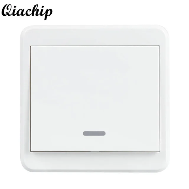 

QIACHIP UK Plug AC 220V 1 Gang WiFi Smart Home Switch Light Wall Switch APP Remote Control Control Panel Work With Amazon Alexa