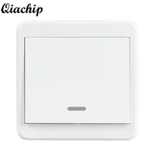 QIACHIP UK Plug AC 220V 1 Gang WiFi Smart Home Switch Light Wall Switch APP Remote Control Control Panel Work With Amazon Alexa цена QIACHIP UK Plug AC 220V 1 Gang WiFi Smart Home Switch Light Wall Switch APP Remote Control Control Panel Work With Amazon Alexa цены онлайн