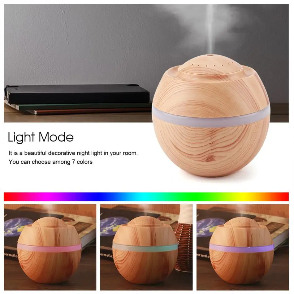 Ультразвуковой увлажнитель 500 мл 7 видов цветов LED холодный воздух масло диффузор