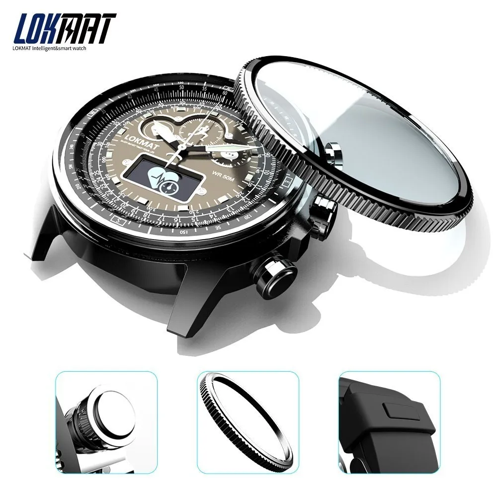 New LOKMAT Smart Watch men Sports Pedometer Bluetooth Waterproof Relogio Call Reminder smartwatch for ios Android phone New LOKMAT Smart Watch men Sports Pedometer Bluetooth Waterproof Relogio Call Reminder smartwatch for ios Android phone