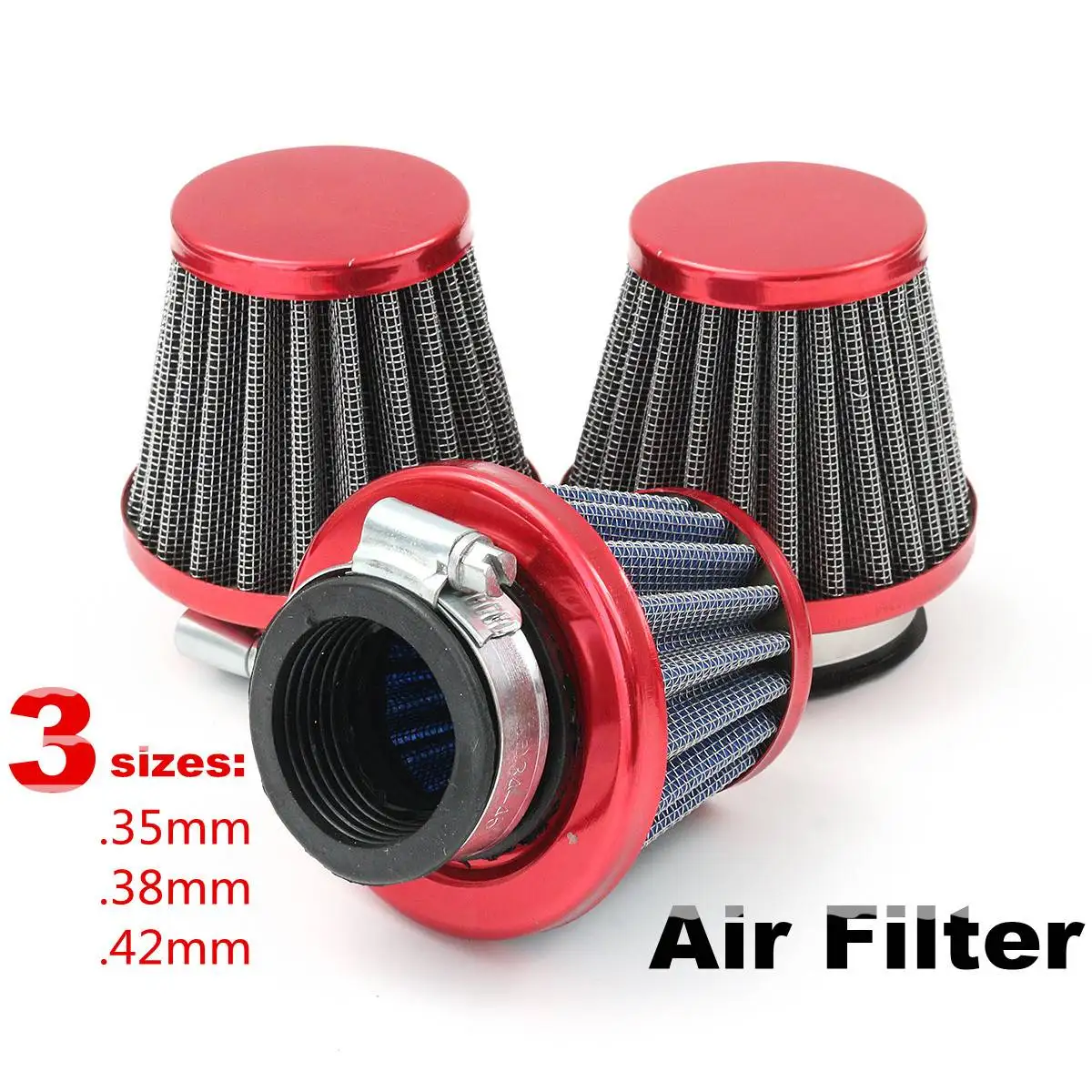 

35mm/38mm/42mm Motor Universal Air Filter Pods Mushroom Head Cleaner Intake For ATV Pit Dirt Bike Quad Motorcycle
