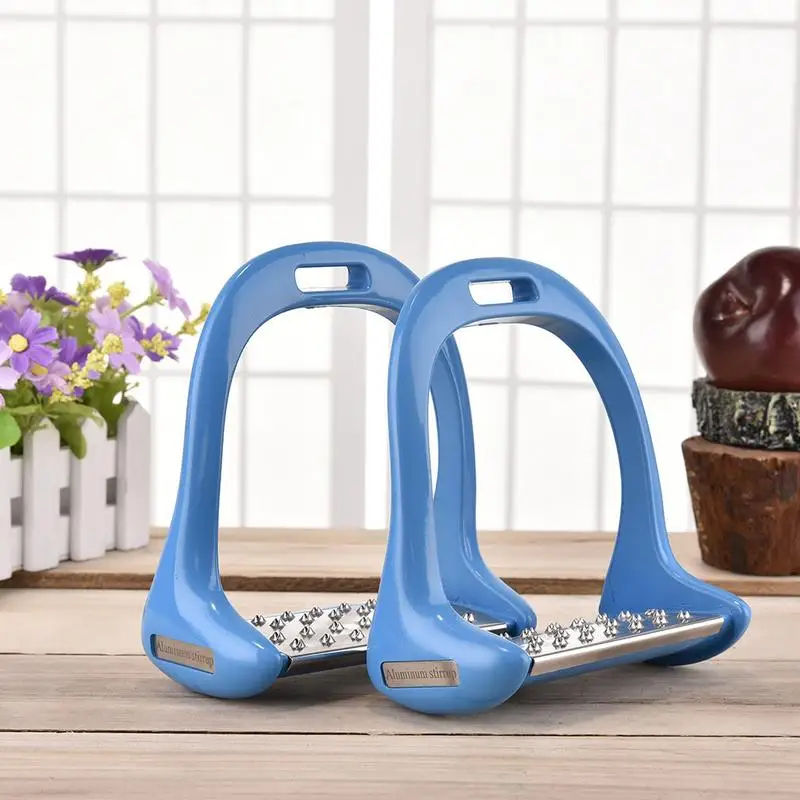 

2 PCS Stirrup Stainless Steel High-grade Aluminum Pedal With Non-slip Pad High-grade Aluminum Colorful Stoving Varnish Stirrup