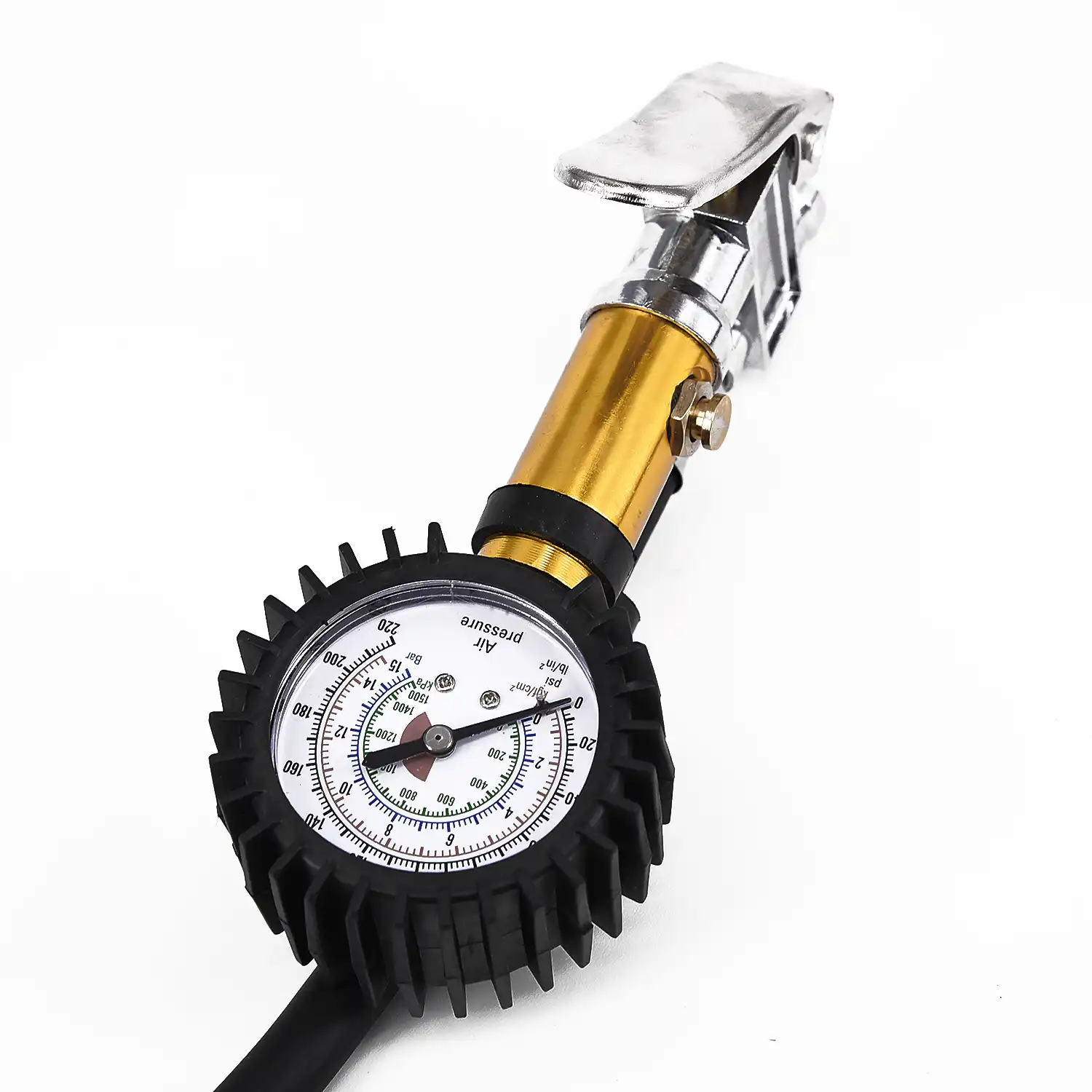 air tyre inflator with pressure gauge