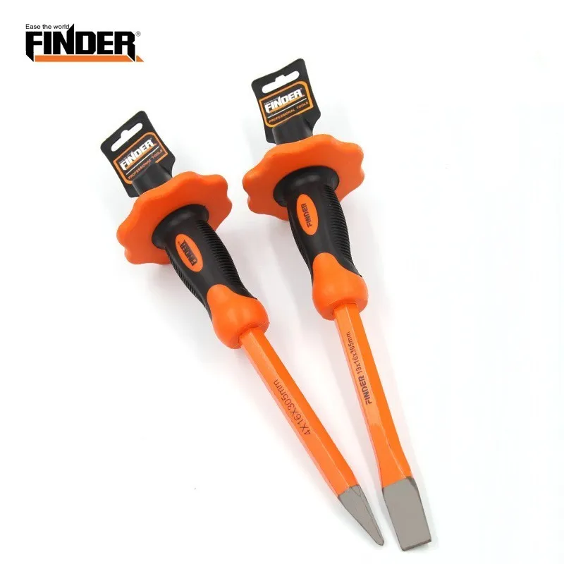 

FINDER Bull Point Flat Chisel Hand protection Carving Tool For Stone Construction Carving Hand Tools Masonry Concrete Brickwork