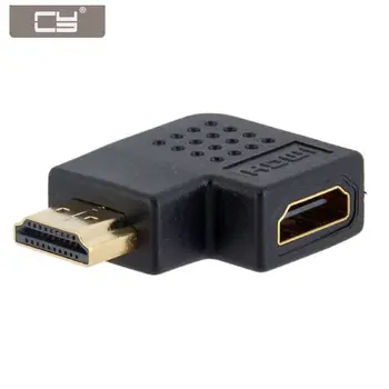 

10pcs/lot HDMI 90 Degree Right Angled Vertical Flat Right Adapter 1.4 Male to Female Gold