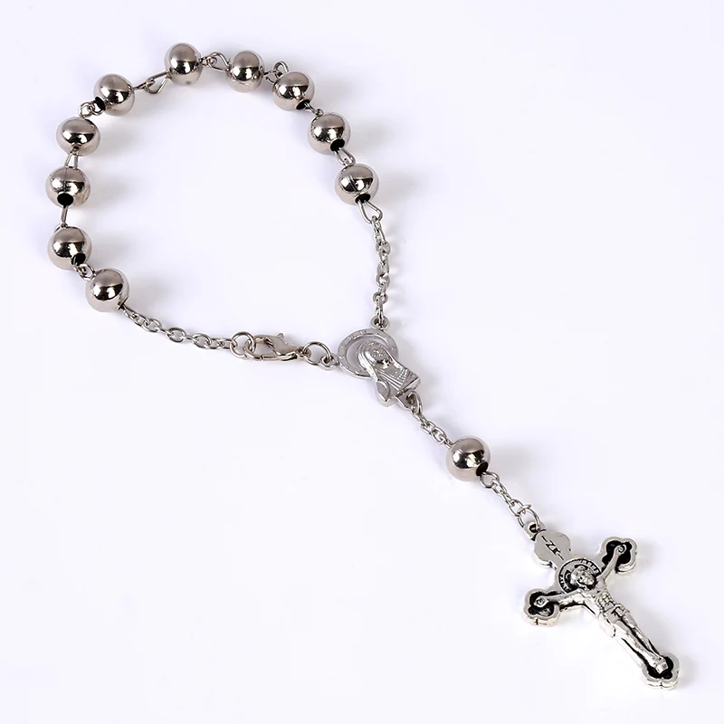 Christian Rosary Bead Bracelet Christian Medal Bracelet Fashion