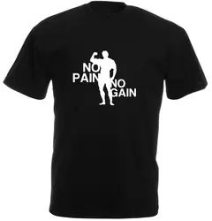 Взрослые футболки с круглым вырезом короткие Arnie No Pain No Gain Премиум футболки для мужчин
