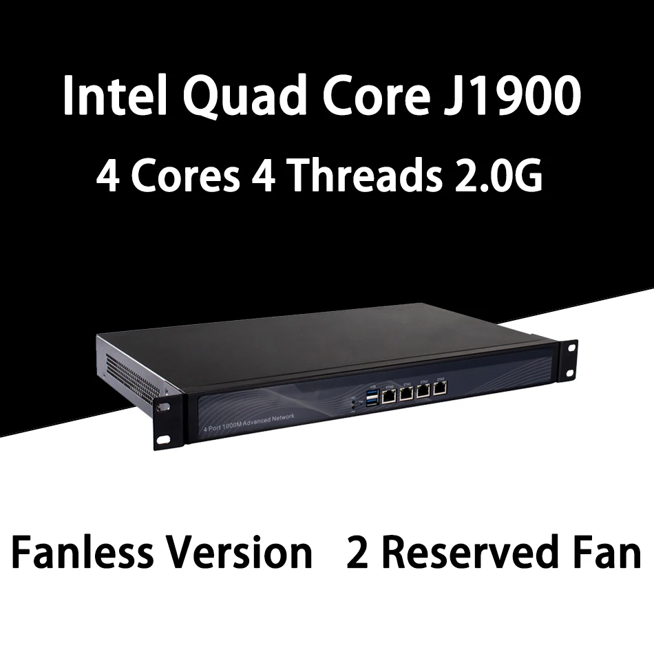 

Firewall Mikrotik Pfsense VPN Network Security Appliance Router PC Intel Quad Core J1900,[HUNSN RS18],(4LAN/LAN/2USB/1VGA)
