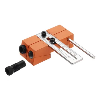 

New Adjustable 0-80mm Pocket Hole Jig 9.5mm Woodworking Hole Punch Locator Aluminium Alloy