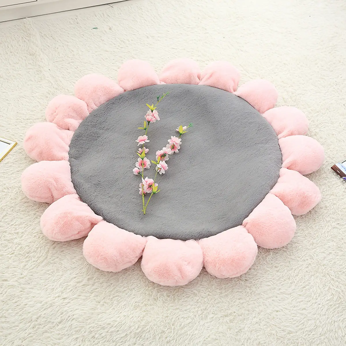 LDAJMW INS Flower Children's Cushion Plush Floor Mat Toy Crawling Multi-function Can Be Used As | Дом и сад