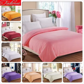 

1 piece Duvet Cover Plain Pure Color Soft Cotton Bedding Bag Pink Adult Kids Girl Quilt Comforter Blanket Case 150x200 180x200cm