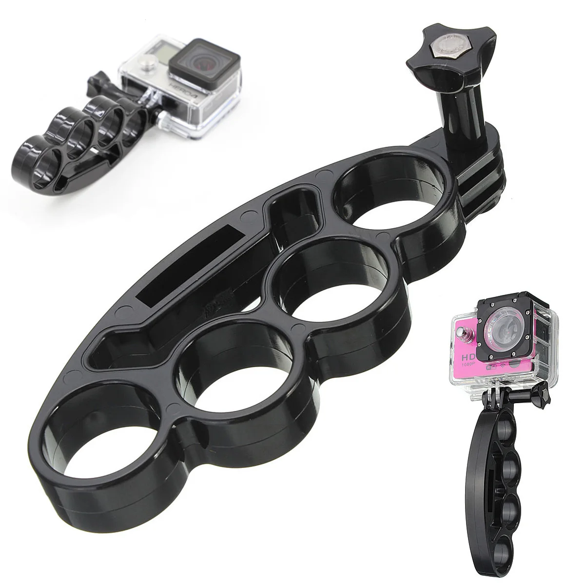 

Knuckles Hand Finger Grip Mount Handle Holder for GoPro Hero 4 3+ 3 2 1 Cameras Highly Effective Ergonomic Finger Grip