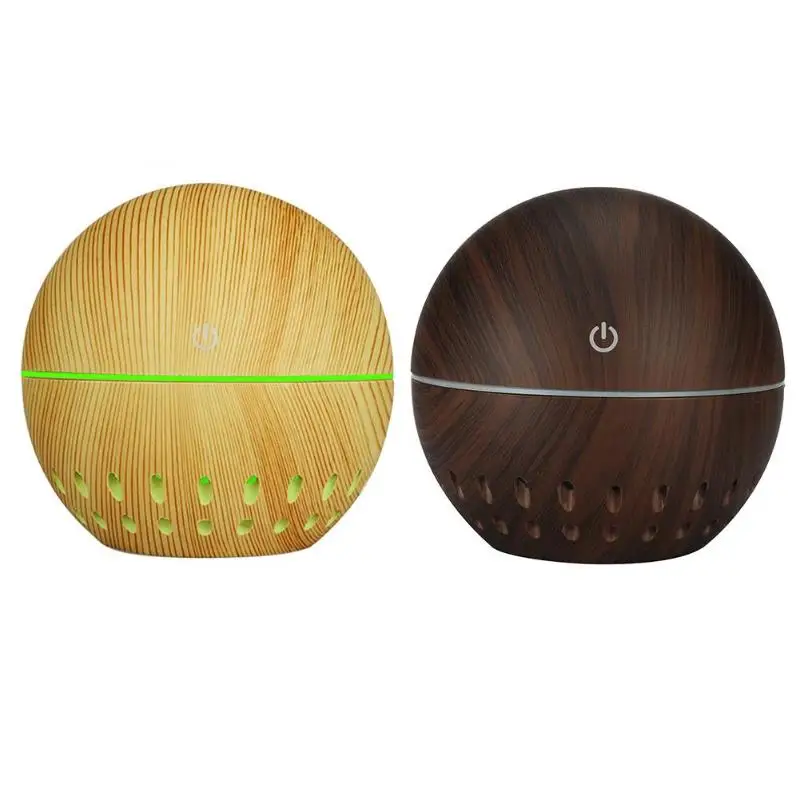 

130ml Ultrasonic Humidifier Wood Grain USB Charging Humidifier Aroma Essential Oil Diffuser Air Purifier Atomizer for Home