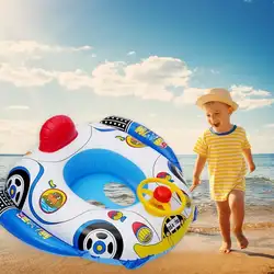 Милые детские надувные сиденья одежда заплыва кольцо бассейн помощи тренер плавательный круг лодка