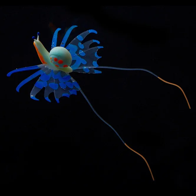 Декорация ландшафт для аквариума моделирование Летающая Улитка флуоресцентная Улитка имитация медуз многоцветный Медуза искусственная