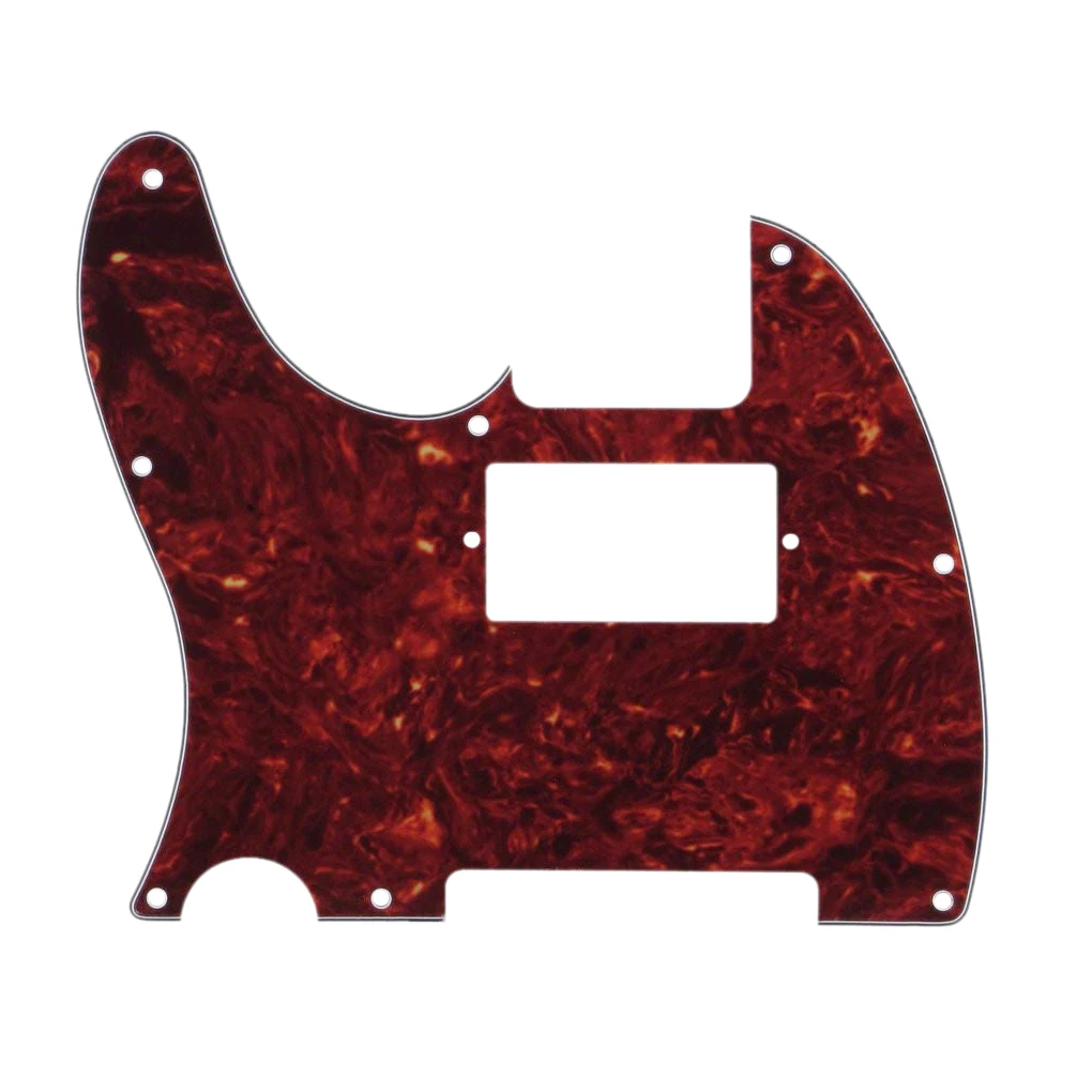 SEWS-4-Ply 8 Holes TELE Scratch Front Plate Humbucker Style Pickguard for Telecaster Guitar Replacement Red Tortoise She | Спорт и