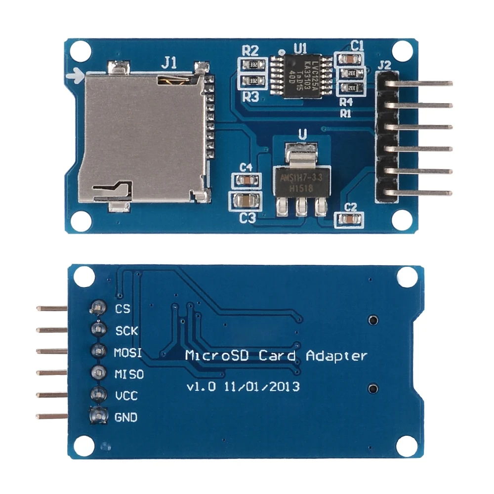 3x Micro-SD SDHC щит TF карта памяти Щит Модуль 6 Pin SPI для Arduino