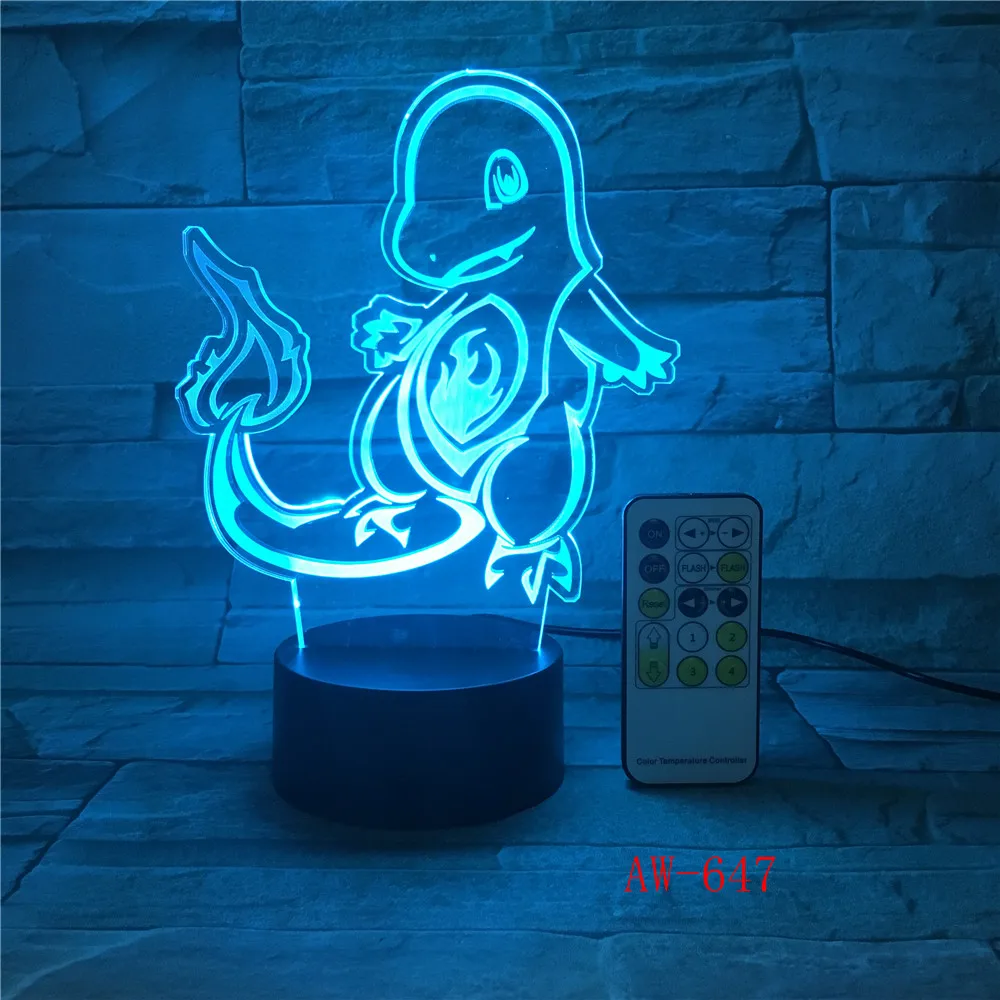 Pokemon Go Action Figure 3D RGB Lamp Pikachu Eevee Turtle Bird Fire Dragon Pokeball Ball Bulbasaur Bay Gift Night Light AW-647 Pokemon Go Action Figure 3D RGB Lamp Pikachu Eevee Turtle Bird Fire Dragon Pokeball Ball Bulbasaur Bay Gift Night Light AW-647