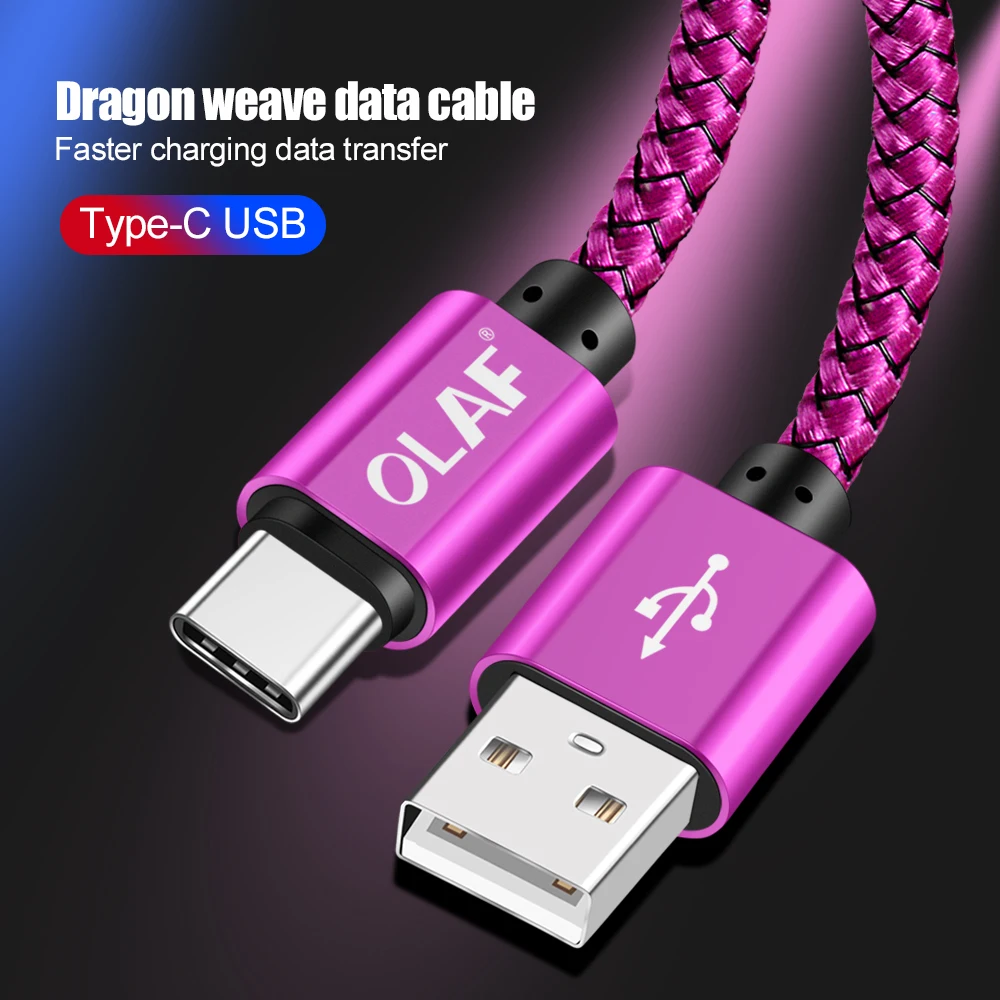 Зарядный кабель OLAF USB Type C для Samsung Galaxy S9 S8 Plus|Кабели мобильных телефонов| |