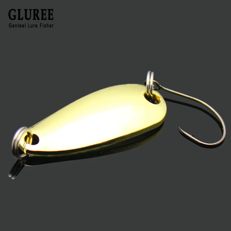 GLUREE 1 шт. 3 г блестящая железная ложка приманки для рыбной ловли Серебряная
