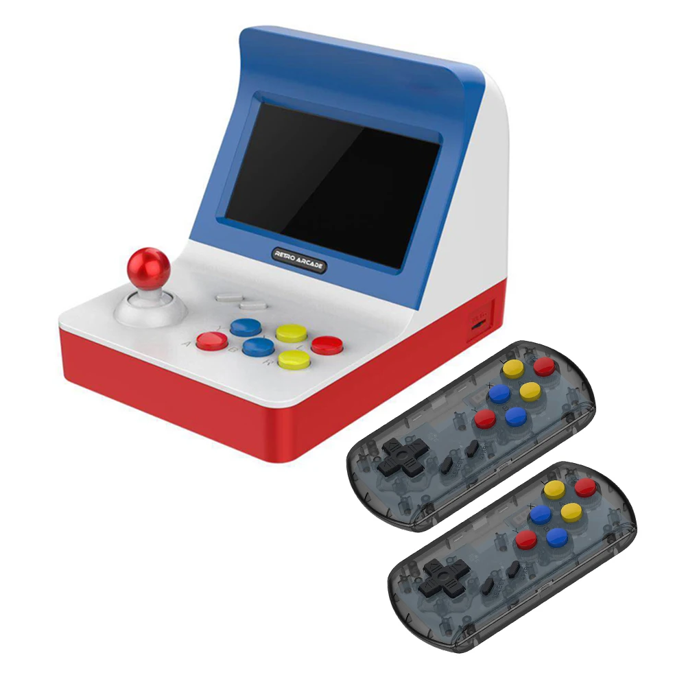 

POWKIDDY A8 Retro 4.3"Screen Arcade Game Console Handheld Game Player W/3000 Classic Games Support TF Card Gamepad Control W/AV