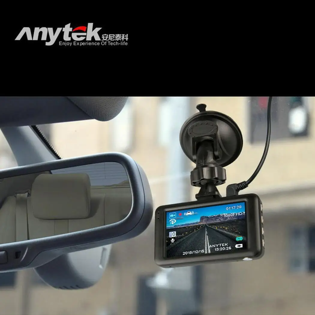 Anytek A98 Мини Автомобильный видеорегистратор Камера 3 ''Full HD 1080 P Dash Cam g сенсор
