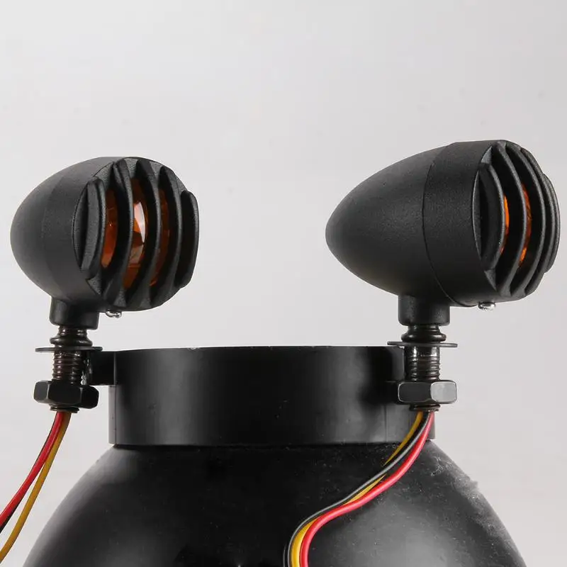 

1Pair Motorcycle Black Grill Turn Signal Brake Stop Running Tail Lights 12V Motorbike Car Fog Taillight Rear Lights accessories