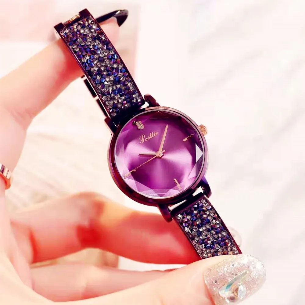 

2019 Brand New Fashion Gogoey Rose Gold Watches Women ladies casual Simple Diamand quartz wristwatch